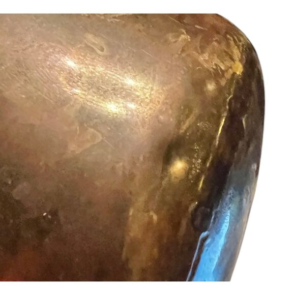 Brass Bucket Pot Planter Handmade Cast Iron Handle - Picture 7 of 13